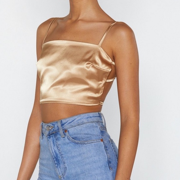 nasty gal satin top